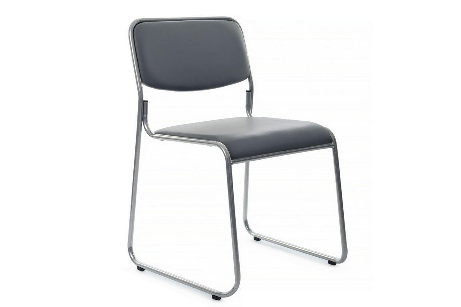 кресло rv chair nix omkl-01 серая экокожа / хром металл фото