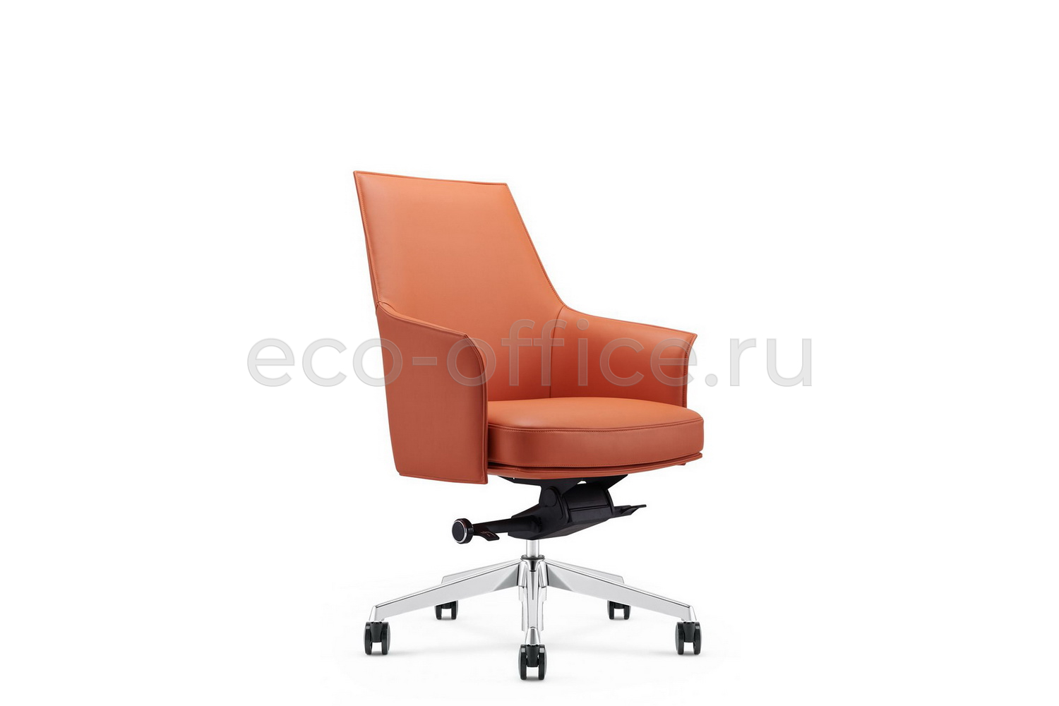Кресло руководителя RV Design ROSSO-M B1918 Оранжевая кожа купить в Казани