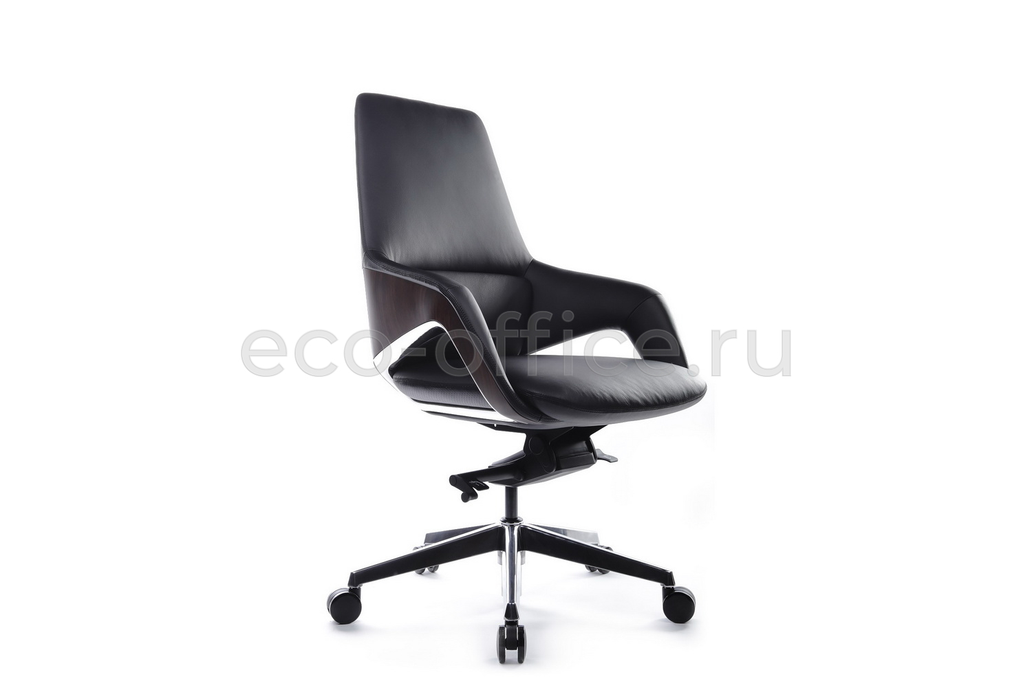 Кресло руководителя RV Design AURA-M FK005-B Чёрная кожа купить в Казани