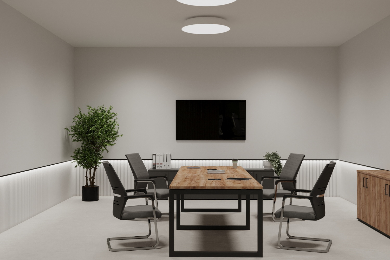 столы для переговоров style project дуб табак / антрацит фото