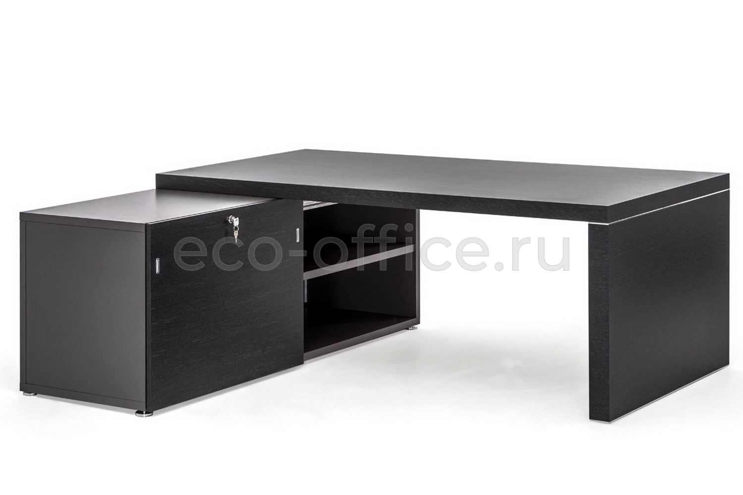 Стол SX/DX на широкой опоре TITANO PTI9920010C35WH Черное Дерево купить в Казани