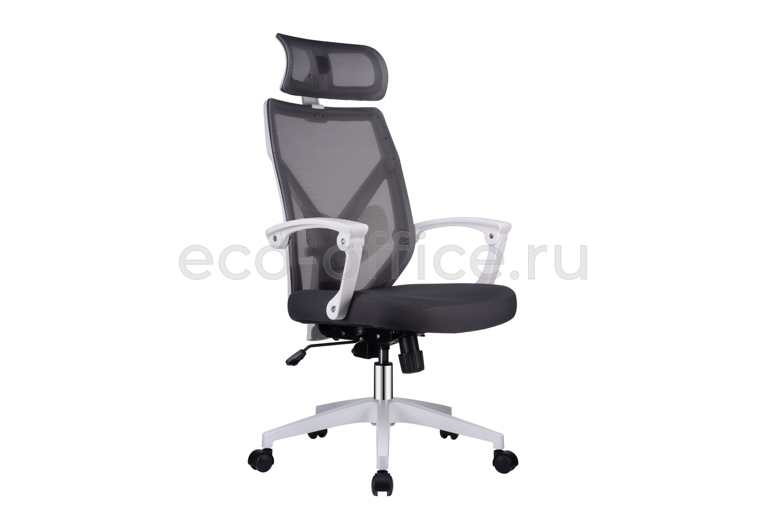 Кресло RV Chair OLIVER W-203 AC Белый пластик / Серая ткань купить в Казани