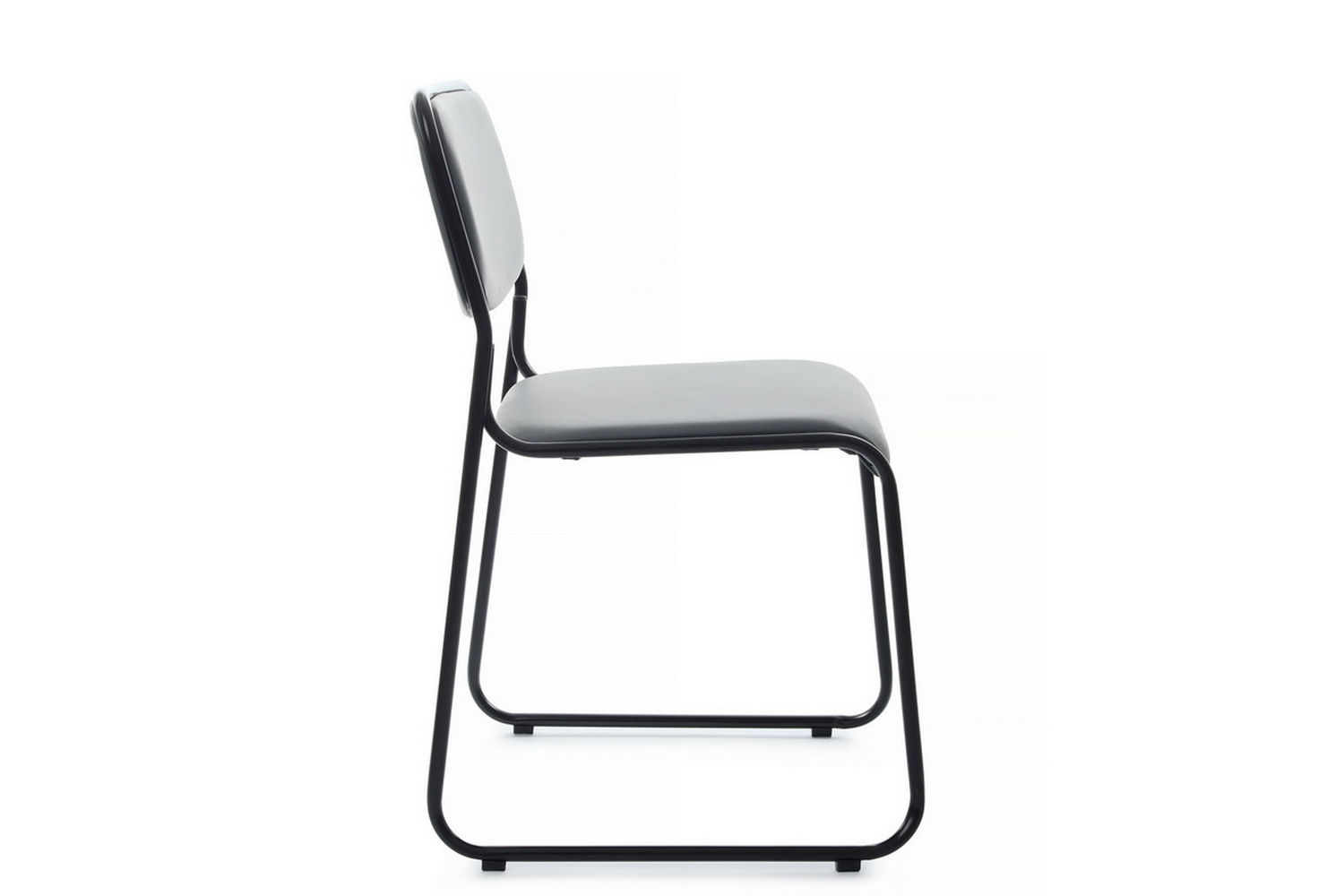 кресло rv chair nix omkl-01b серая экокожа / чёрный металл фото