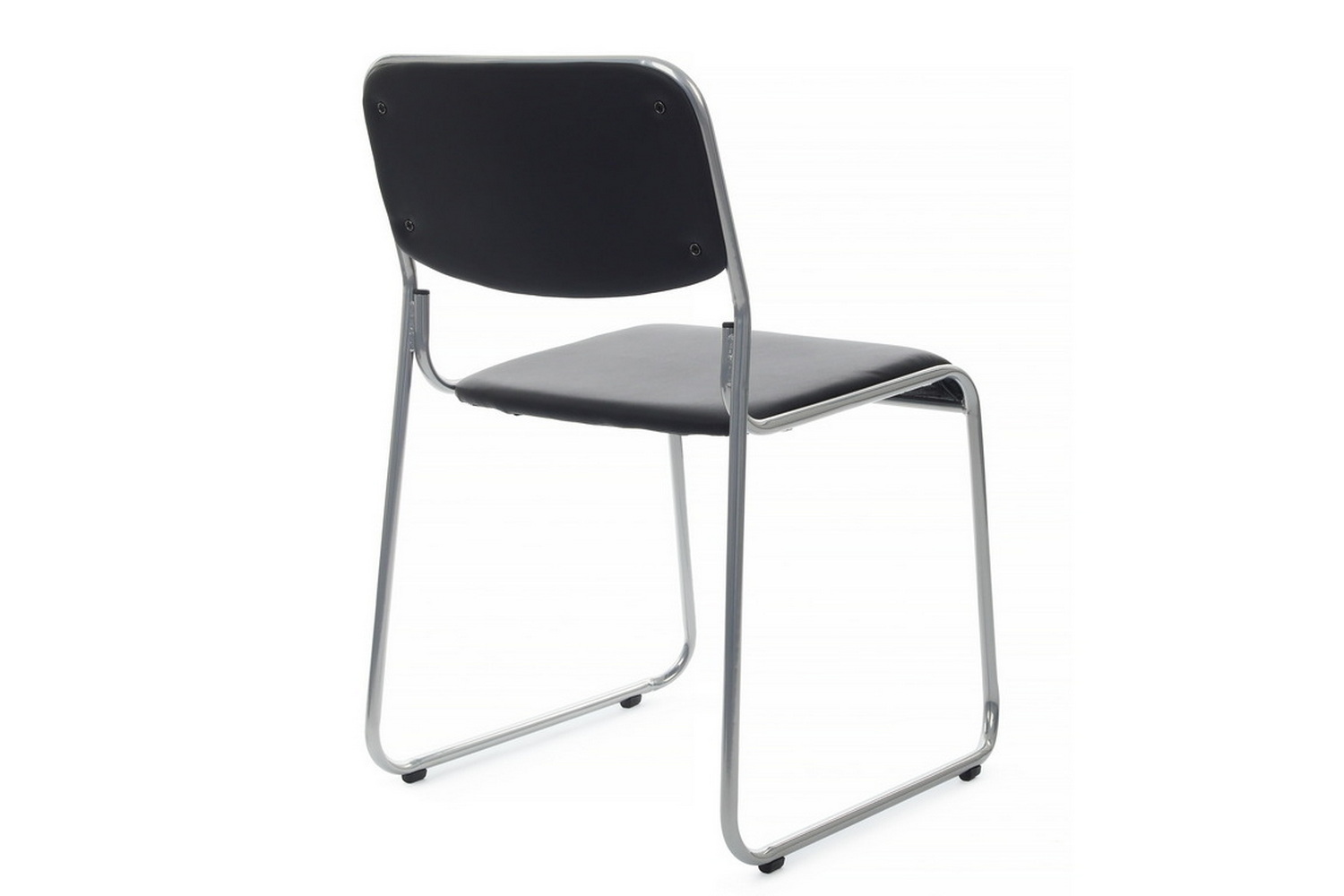 кресло rv chair nix omkl-01 чёрная экокожа / хром металл фото