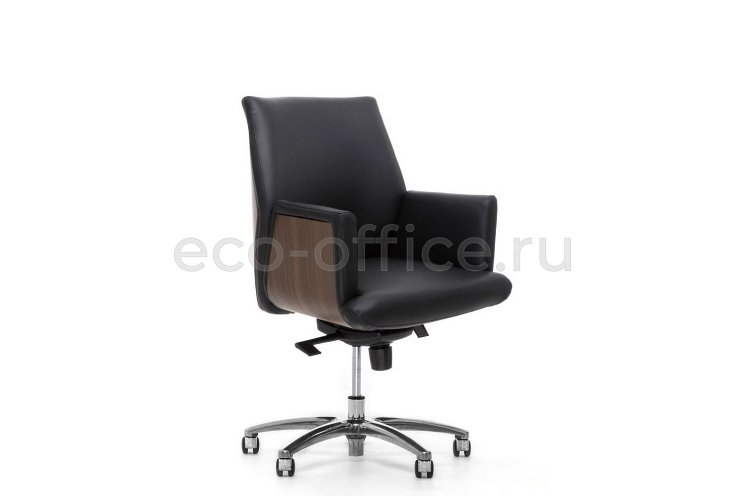 Кресло руководителя Profoffice ZEUS B Орех Чёрная кожа купить в Казани