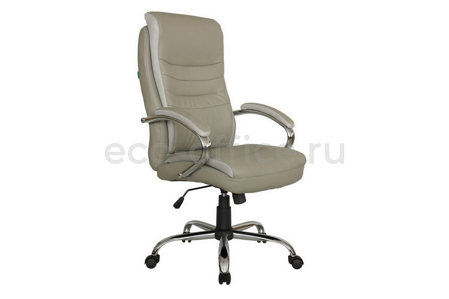 Кресло руководителя RV Chair HOOP 9131 Серо-бежевая экокожа купить в Казани