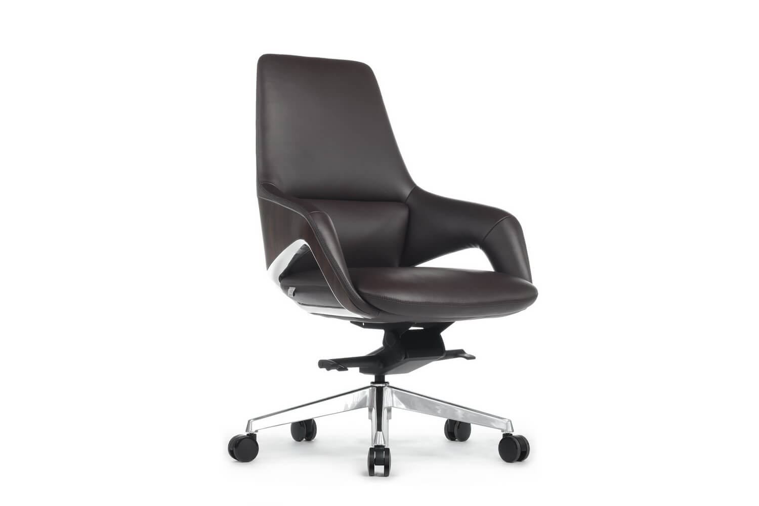 Кресло руководителя RV Design AURA-M FK005-B Тёмно-коричневая кожа купить в Казани