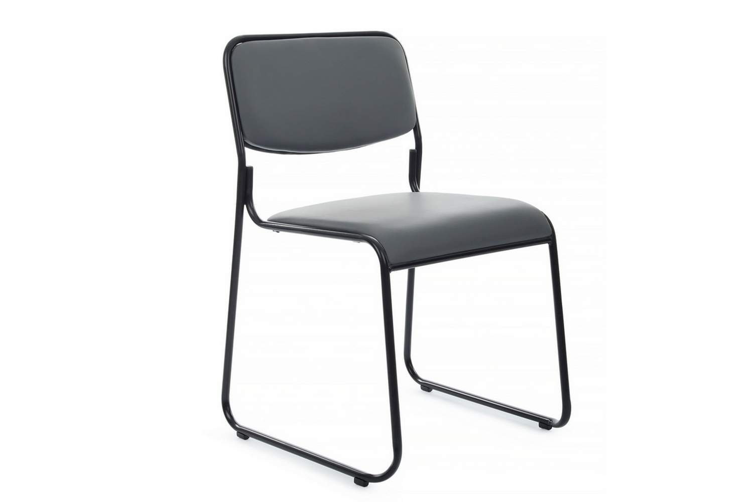 кресло rv chair nix omkl-01b серая экокожа / чёрный металл фото