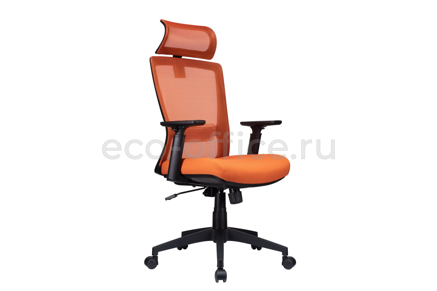 Кресло RV Chair LINE W-202 AC Чёрный пластик / Оранжевая ткань  стоимость