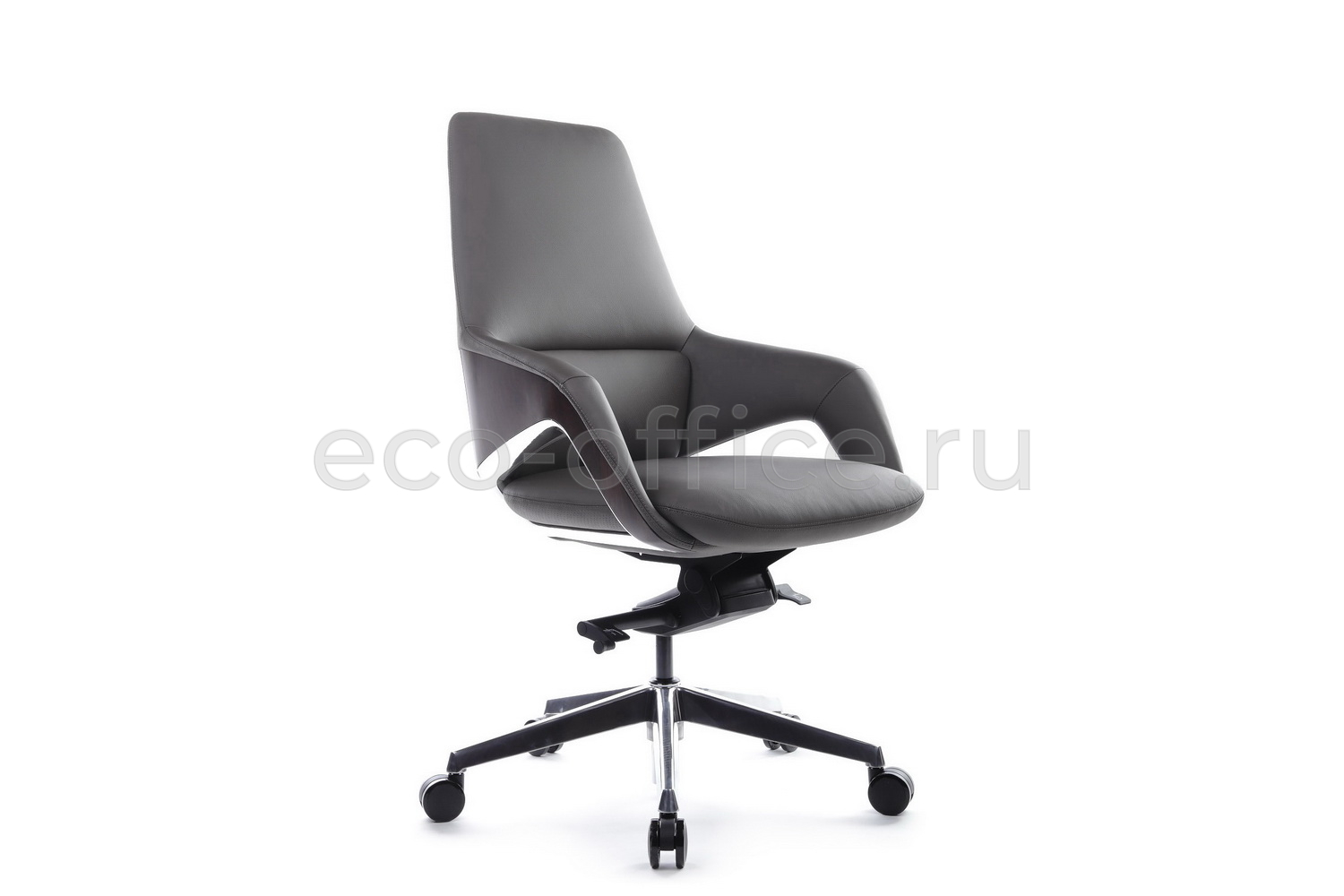 Кресло руководителя RV Design AURA-M FK005-B Антрацит кожа купить в Казани