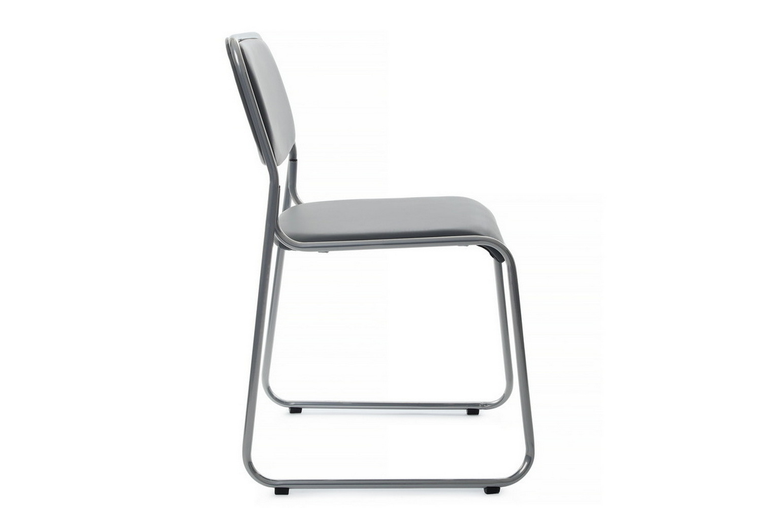 кресло rv chair nix omkl-01 серая экокожа / хром металл фото