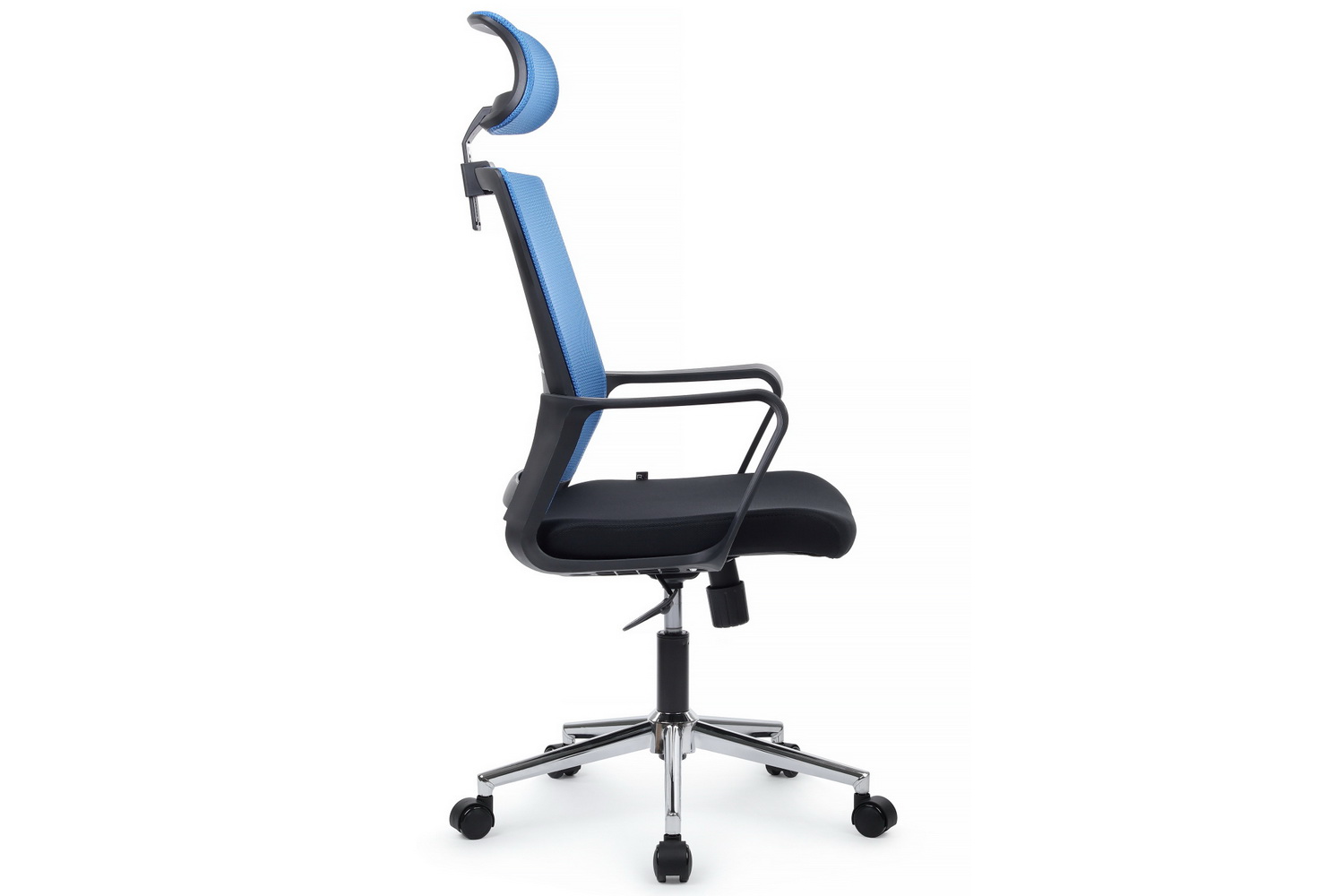 кресло rv chair mint m1029hbe синяя сетка / чёрная ткань фото