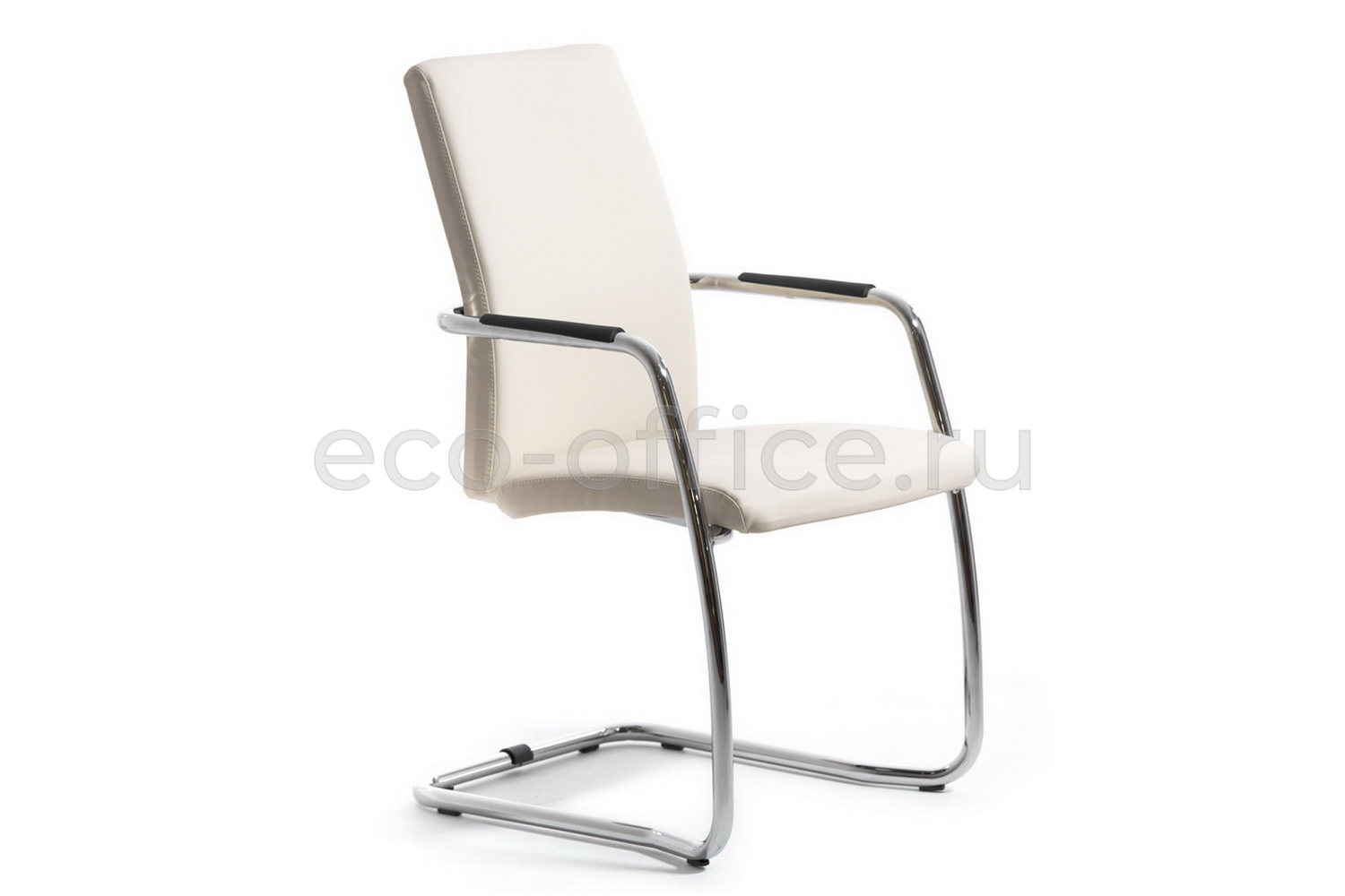 Конференц-кресло Profoffice WELL SEAT на полозьях Бежевая экокожа купить в Казани
