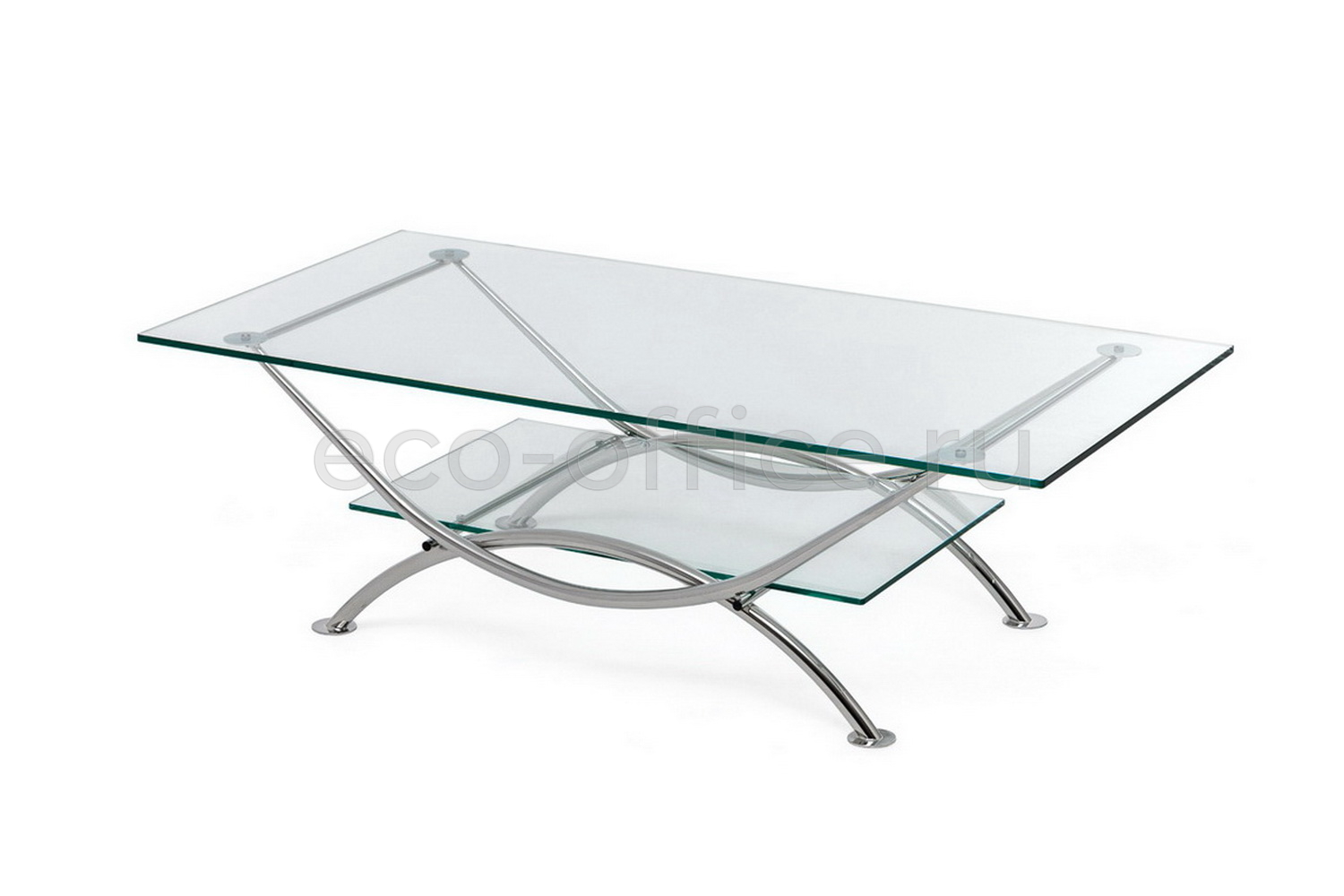 Стол кофейный ARCO clear glass Прозрачное стекло купить в Казани