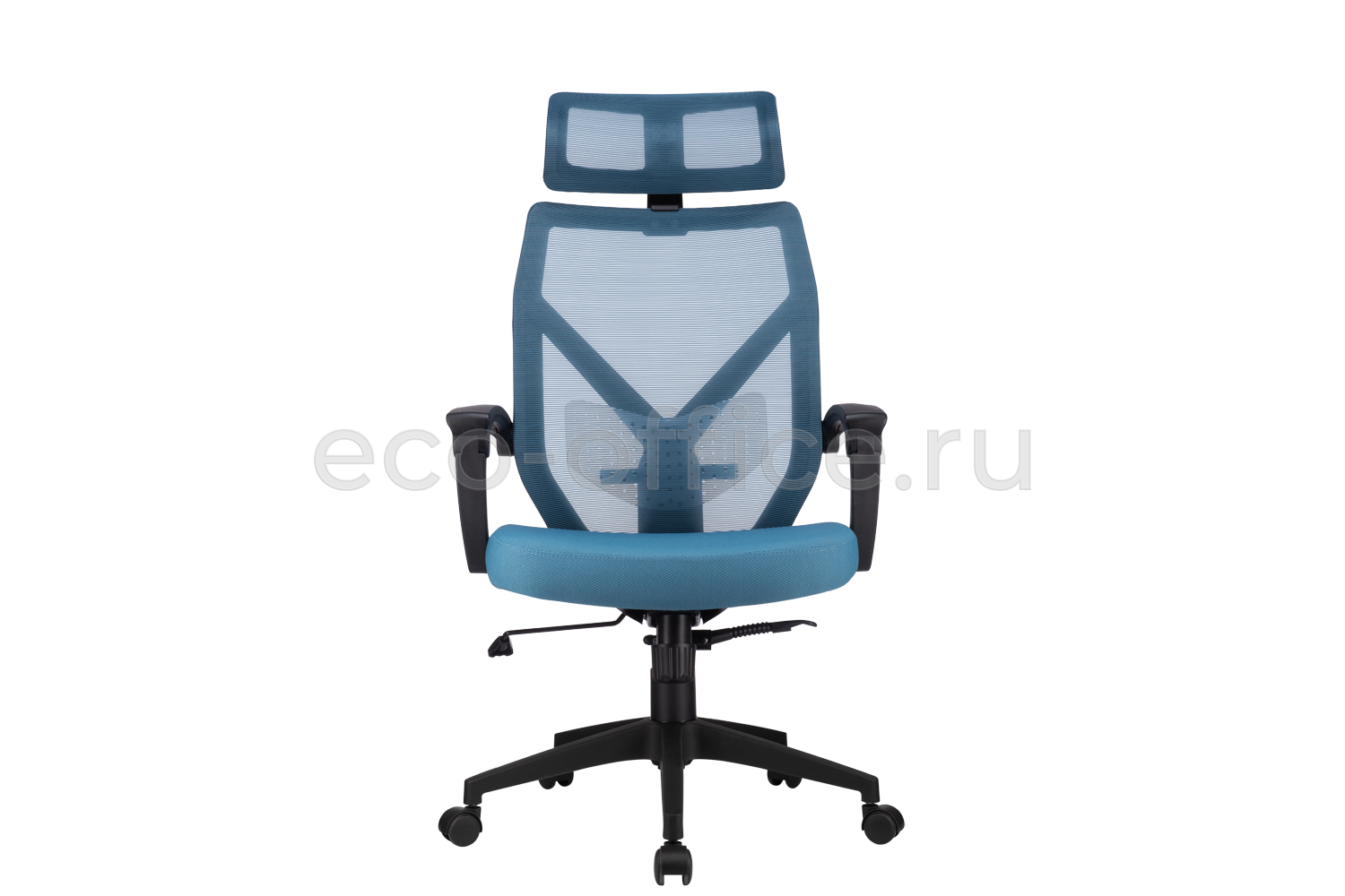Кресло RV Chair OLIVER W-203 AC Чёрный пластик / Синяя ткань стоимость