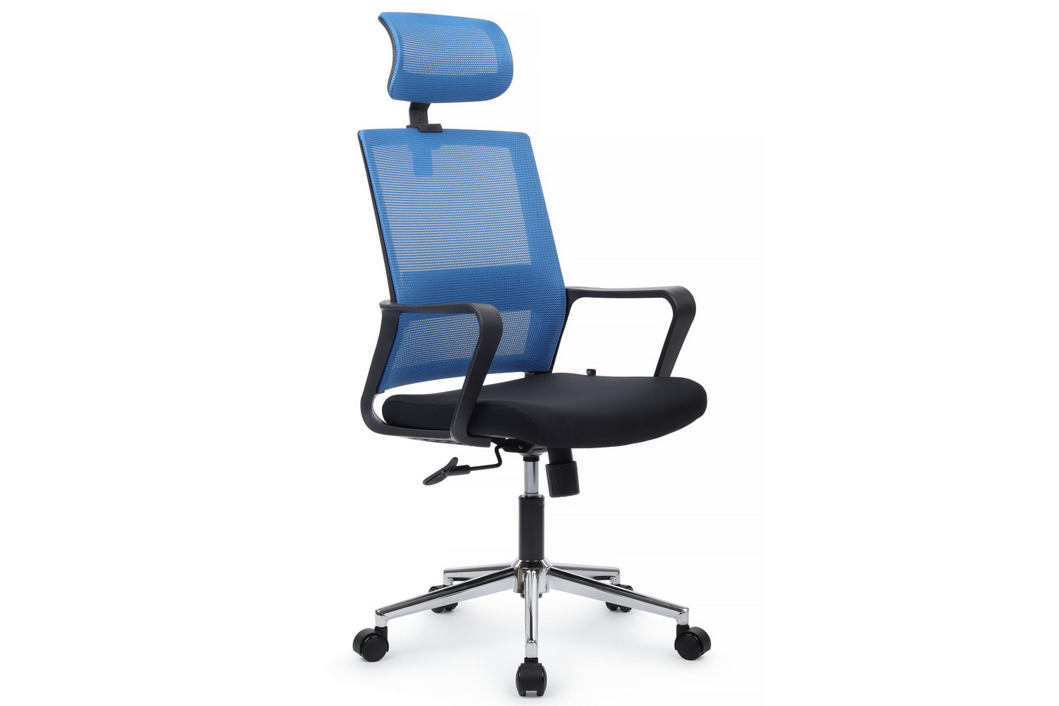 кресло rv chair mint m1029hbe синяя сетка / чёрная ткань фото