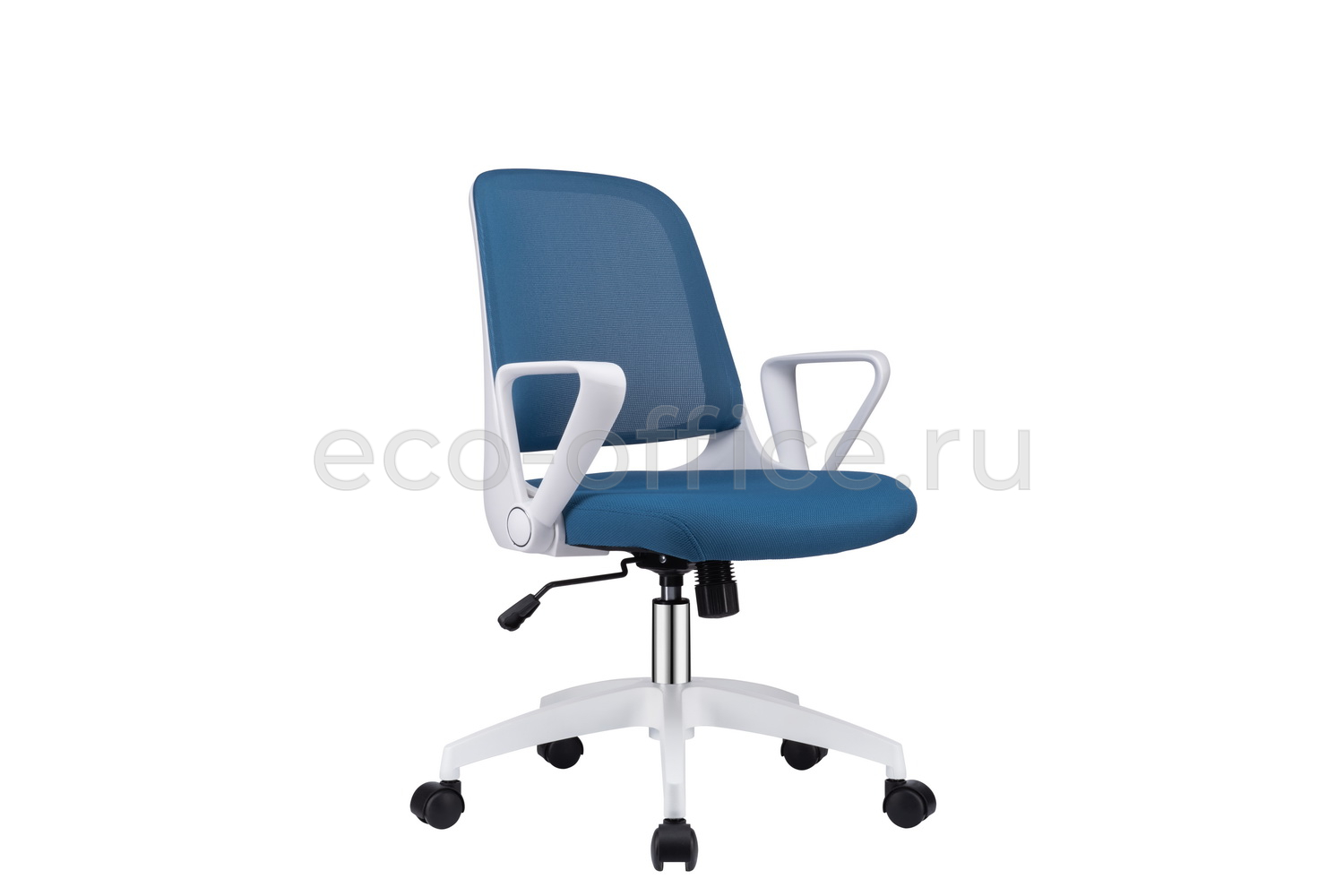 Кресло офисное RV Design W-158 Белый пластик / Синяя сетка купить в Казани