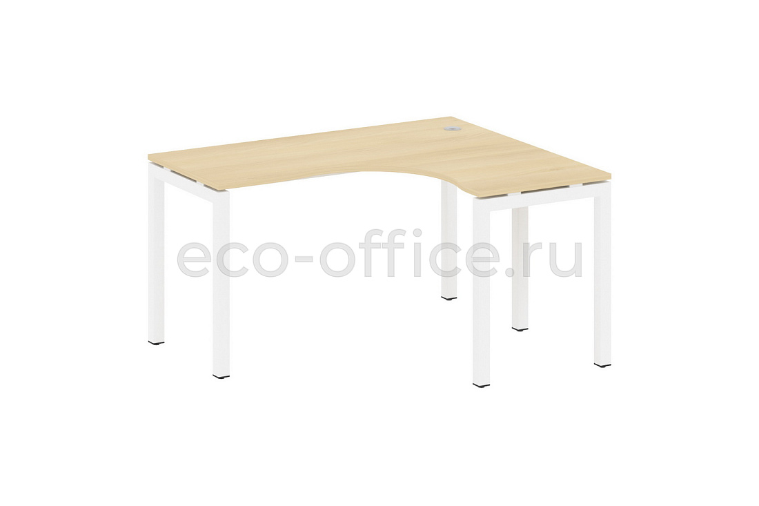 Стол криволинейный правый METAL SYSTEM QUATTRO 5x5 50БП.СА-3 Пр Акация Лорка / Белый металл купить в Казани