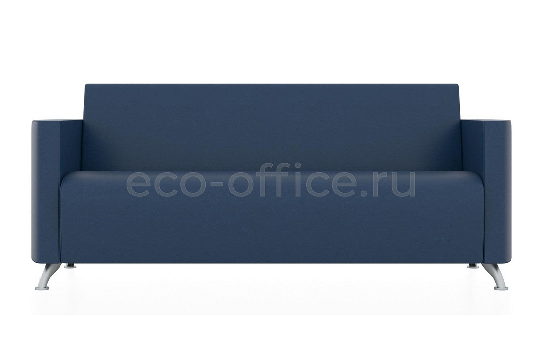 Трехместный диван СИТИ экокожа Euroline 903 Бриллиантово-синий купить в Казани