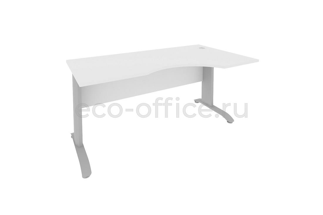Стол криволинейный правый RIVA Metal ПЛ.СА-1 (R) Белый купить в Казани