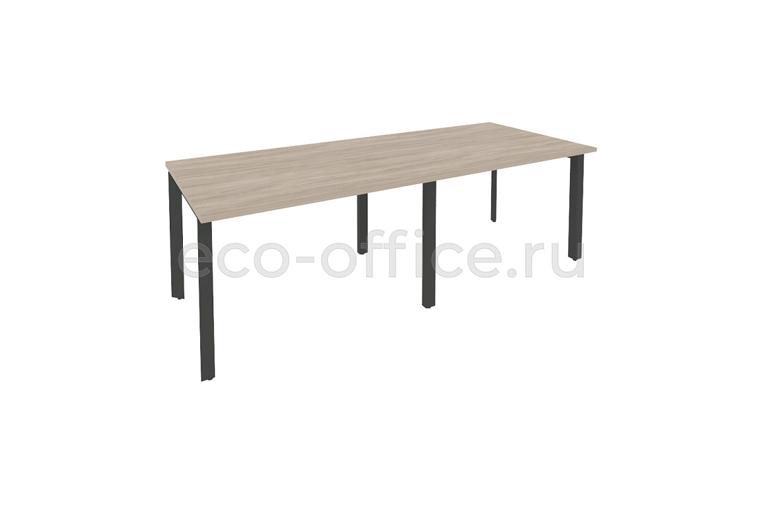 Стол переговорный (2 столешницы) ONIX O.MP-PRG-2.2 Дуб Аттик / Антрацит металл  купить в Казани