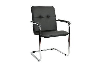 Стул посетителя RUMBA Chrome 450390/V4 Чёрная экокожа купить в Казани