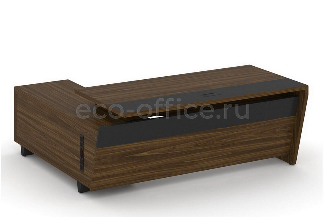Стол руководителя с опорной тумбой CORNER COR.SRT-20(R) Орех Лоренцо купить в Казани