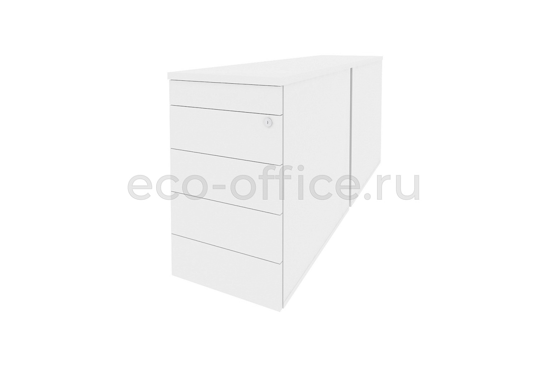 Тумба двойная приставная / опорная (TIP-ON) ONIX O.TPO-2.8 TIP Белый Бриллиант купить в Казани