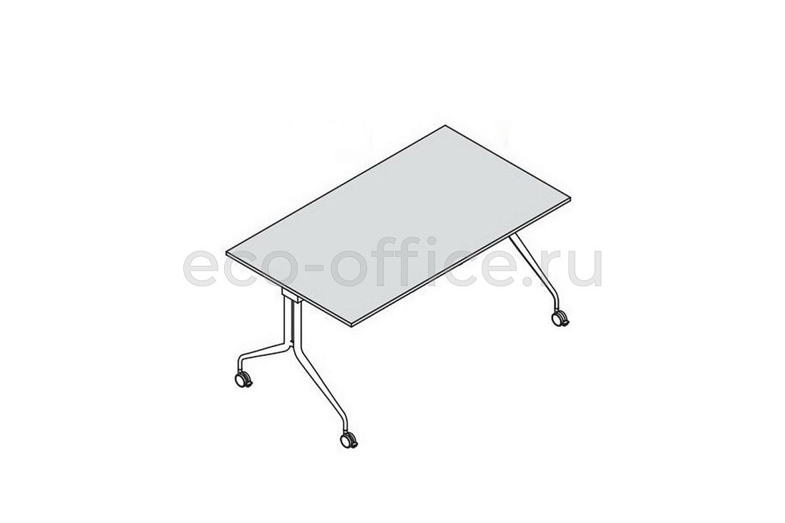 Стол с откидывающейся столешницей 140х80 см на колесах PIEGO 151001 Black / Chromed  стоимость