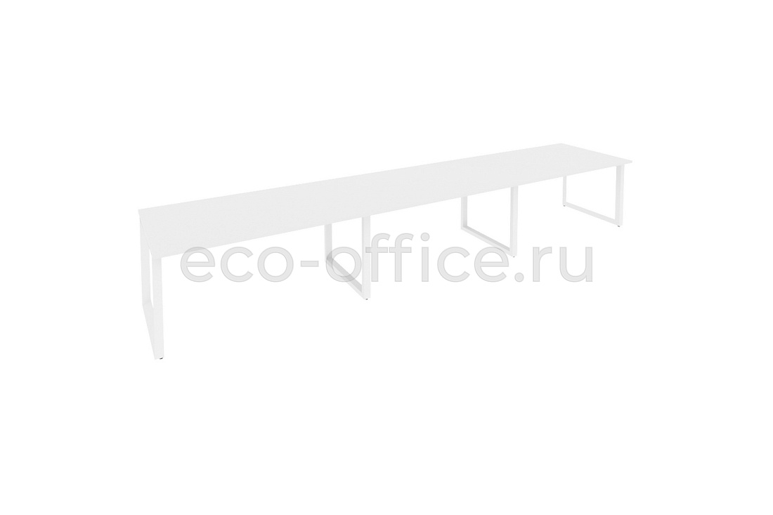 Стол переговорный (3 столешницы) ONIX O.MO-PRG-3.4 Белый Бриллиант / Белый металл  купить в Казани