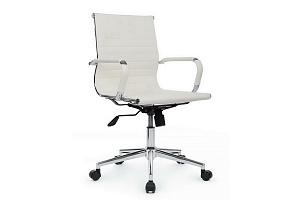 Кресло руководителя RV Chair HUGO 6002-2SE Белая экокожа фото