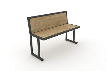 Скамья учебная двухместная DESK DK-1100L Тиквуд Светлый / Антрацит Металл купить в Казани