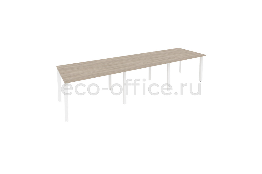 Стол переговорный (3 столешницы) ONIX O.MP-PRG-3.2 Дуб Аттик / Белый металл  купить в Казани
