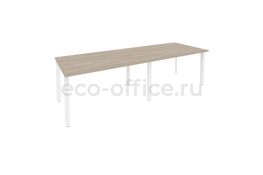 Стол переговорный (2 столешницы) ONIX O.MP-PRG-2.3 Дуб Аттик / Белый металл  купить в Казани