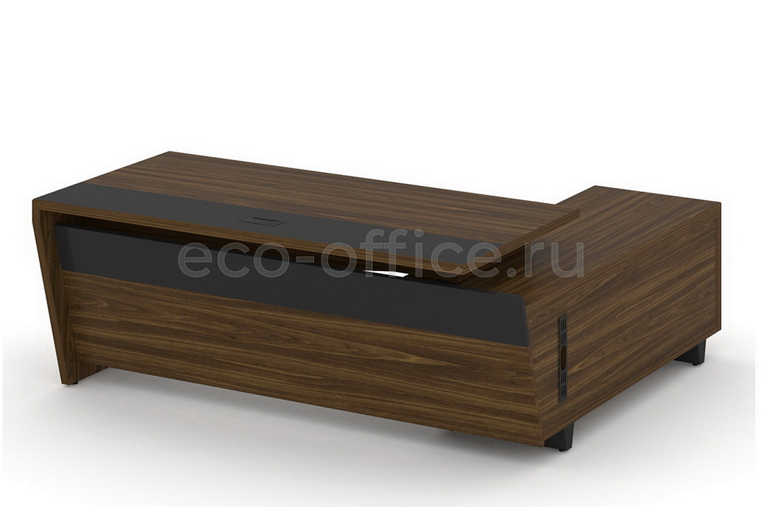 Стол руководителя с опорной тумбой CORNER COR.SRT-20(L) Орех Лоренцо купить в Казани