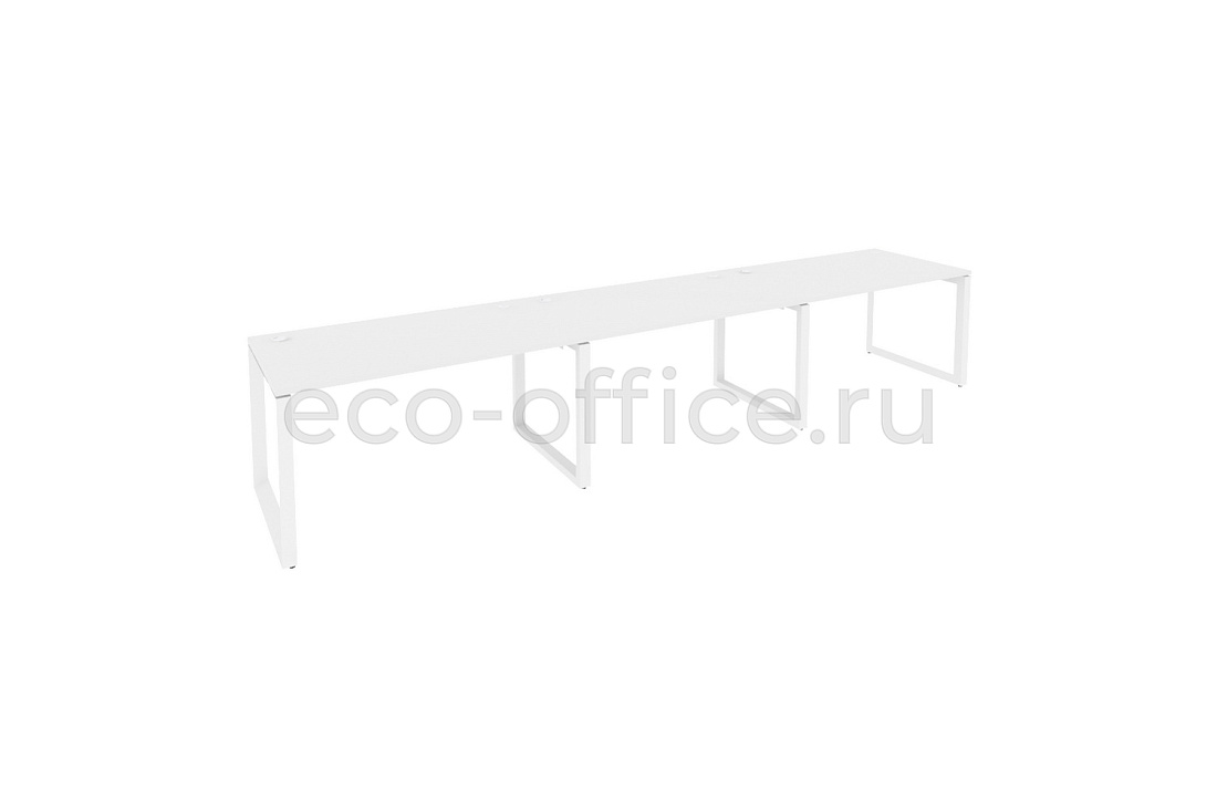 Рабочая станция на O-образном м/к ONIX O.MO-RS-3.3.8 Белый Бриллиант / Белый металл  купить в Казани