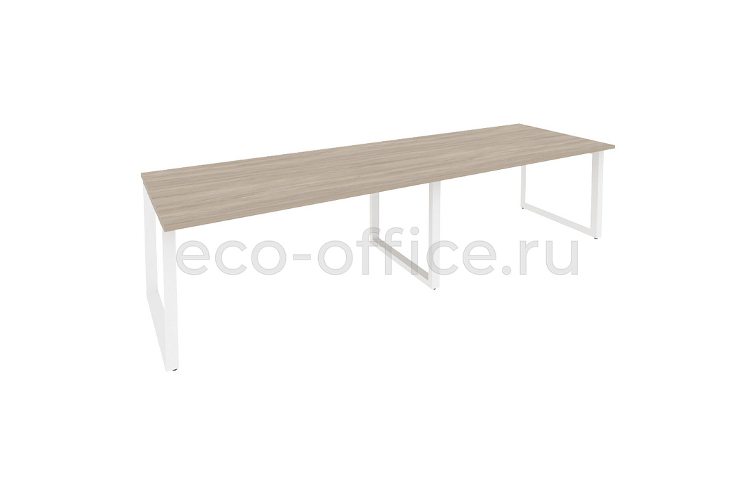 Стол переговорный (2 столешницы) ONIX O.MO-PRG-2.4 Дуб Аттик / Белый металл  купить в Казани