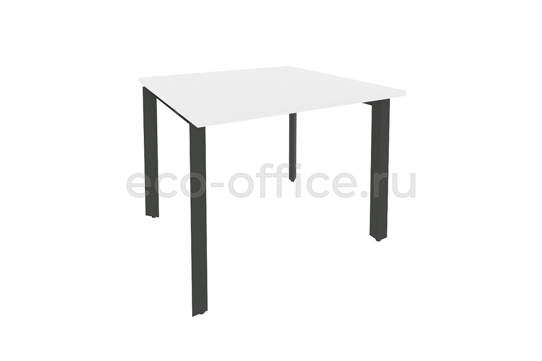 Стол переговорный (1 столешница) ONIX O.MP-PRG-1.1 Белый Бриллиант / Антрацит металл  купить в Казани