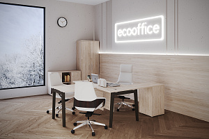 Кабинет руководителя ONIX WOOD DIRECT Денвер Светлый / Дуб Тёмный фото