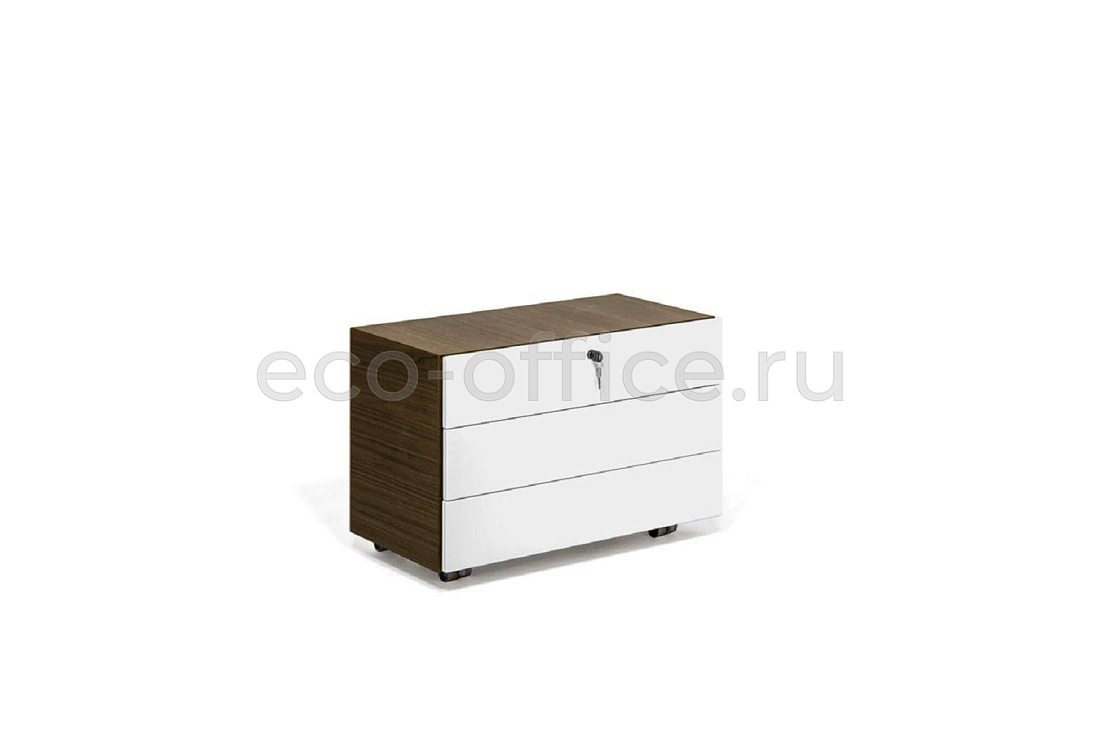 Тумба подкатная 3 ящика KYO KY3017 002 301 + 3517005025 Орех / Белый купить в Казани