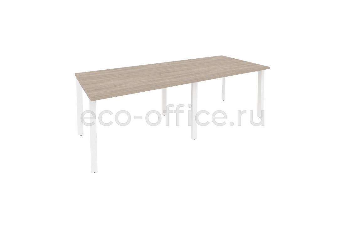 Стол переговорный (2 столешницы) ONIX O.MP-PRG-2.2 Дуб Аттик / Белый металл  купить в Казани
