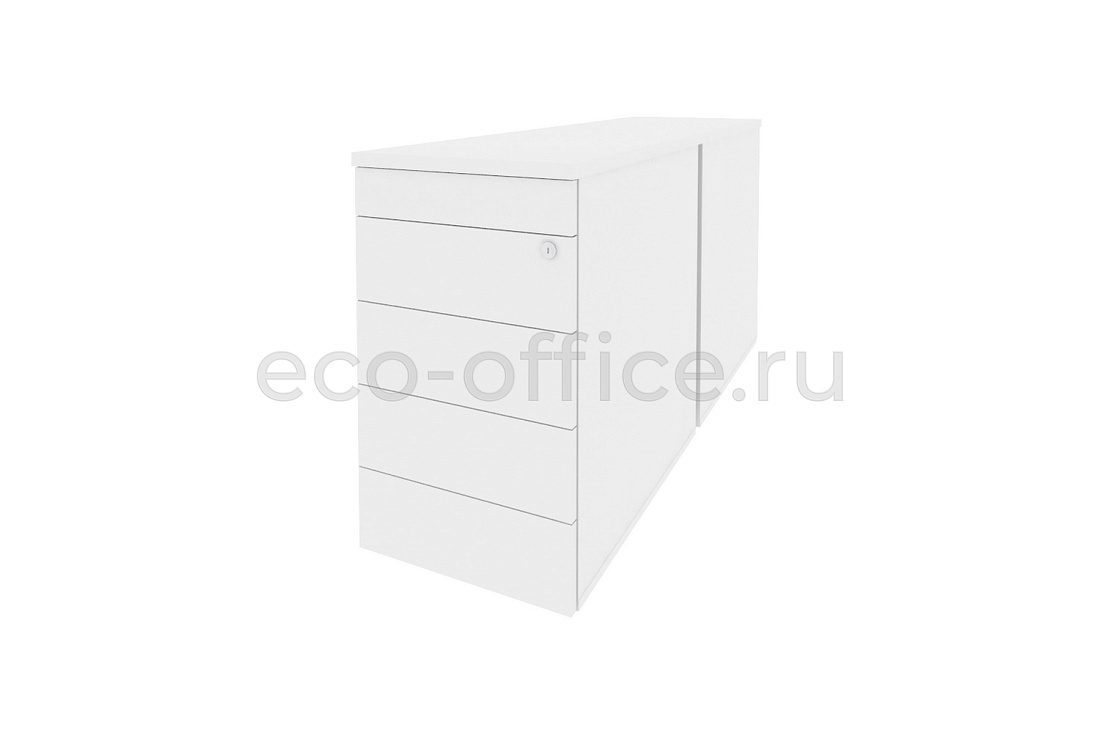 Тумба двойная приставная / опорная (TIP-ON) ONIX O.TPO-2.7 TIP Белый Бриллиант купить в Казани