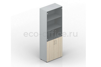 Шкаф для документов высокий EMHS834TN Акация Аури / Белый купить в Казани