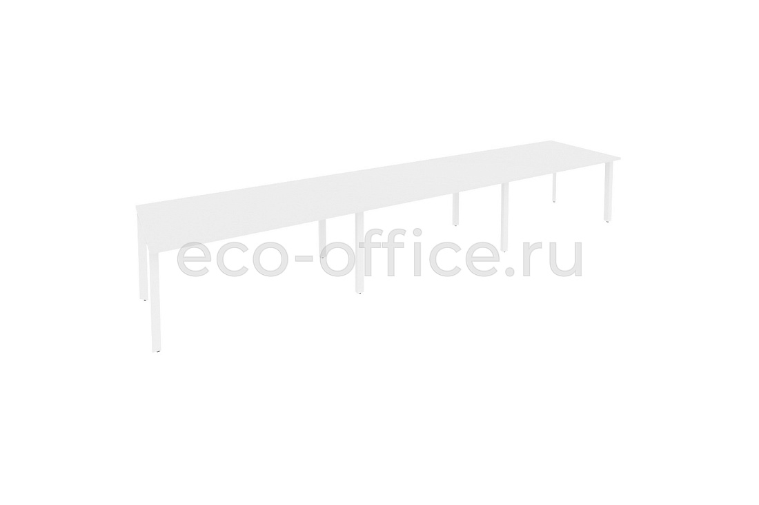 Стол переговорный (3 столешницы) ONIX O.MP-PRG-3.4 Белый Бриллиант / Белый металл  купить в Казани