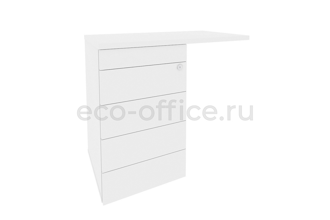 Тумба приставная (TIP-ON) (универсальная л/пр) ONIX O.TPU-4 TIP Белый Бриллиант купить в Казани