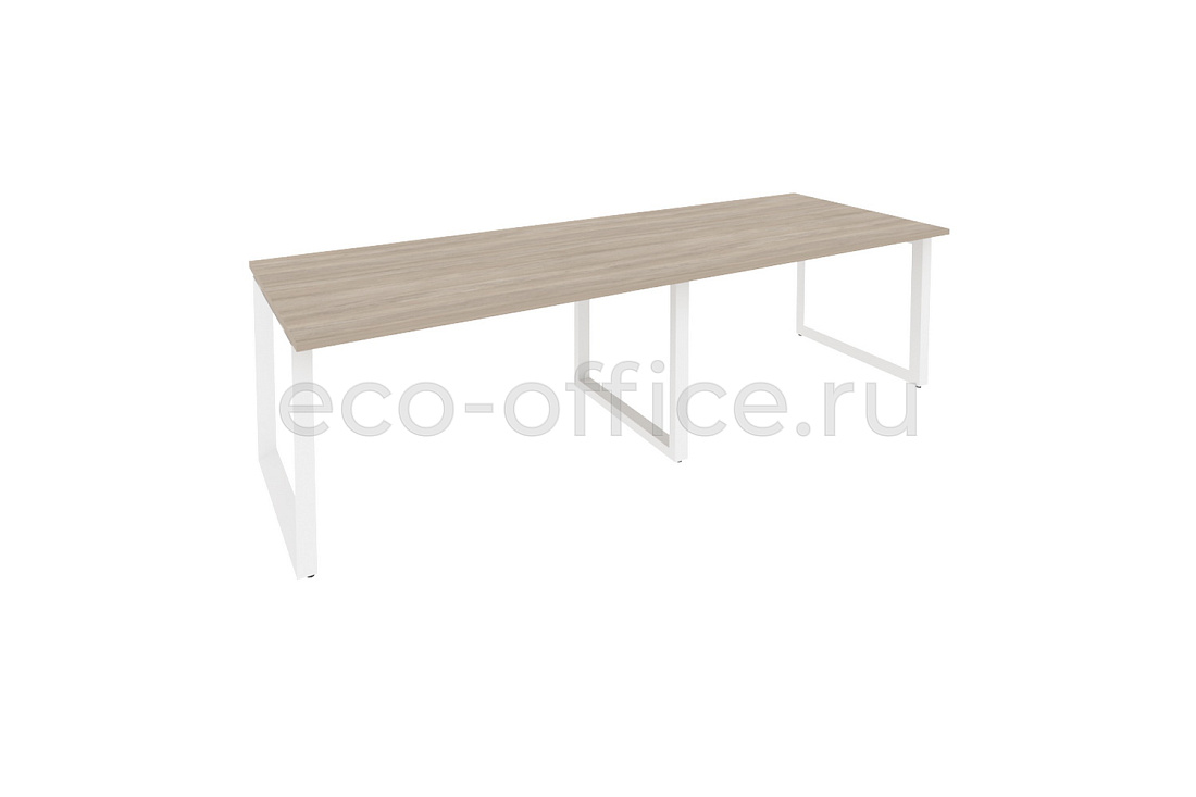 Стол переговорный (2 столешницы) ONIX O.MO-PRG-2.3 Дуб Аттик / Белый металл  купить в Казани