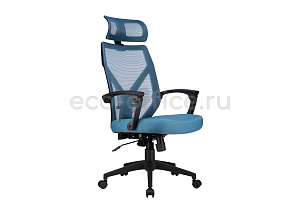 Кресло RV Chair OLIVER W-203 AC Чёрный пластик / Синяя ткань фото