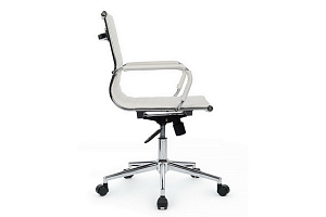 Кресло руководителя RV Chair HUGO 6002-2SE Белая экокожа фото
