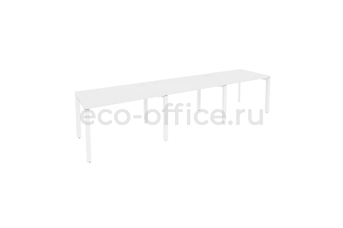 Рабочая станция на П-образном м/к ONIX O.MP-RS-3.2.8 Белый Бриллиант / Белый металл  купить в Казани